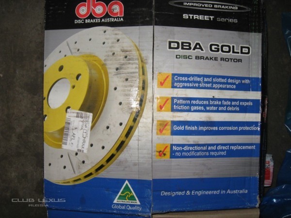 Опыт установки тормозных дисков DBA Gold на Lexus Опыт установки тормозных дисков DBA Gold на Lexus