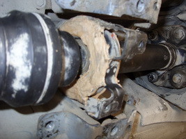 Touareg 2.5TDI, Замена в дороге опорного подшипника кардана Touareg 2.5TDI, Замена в дороге опорного подшипника кардана