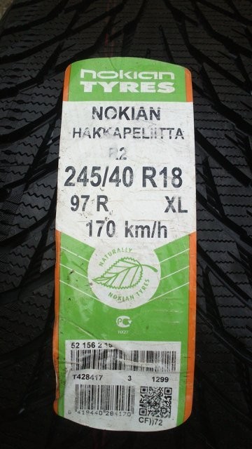 Зима Nokian Hakkapeliitta R2 245/40R18 Новые Зима Nokian Hakkapeliitta R2 245/40R18 Новые