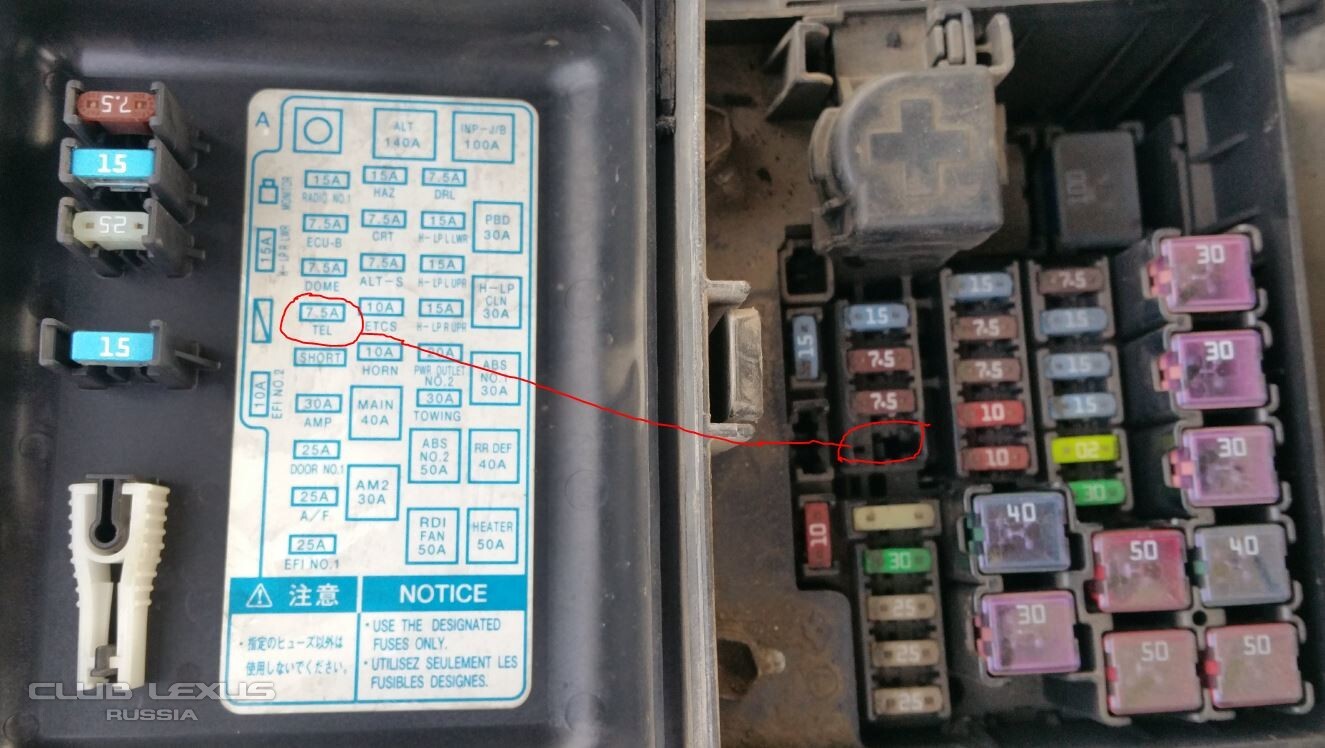 предохранитель tail toyota за что отвечает
