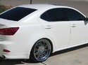 Lexus IS model: IS 350
Wheel Make & Model: Auto Couture Latives (chrome)
Wheel Size (diameter and width): 20x8.5, 2\\" lip front/20x10, 3\\" lip rear
Wheel Offset Front: Unknown
Wheel Offset Rear: Unknown
Compatible with tire pressure sensors? Yes

Tire Make and Model: Toyo TR-1
Tire Size Front: 245/30/20
Tire Size Rear: 285/25/20

Suspension mods: Japan-Spec Tein CS coilovers with EDFC
Amount of drop: Approx. 1 inch front, 0.9 rear