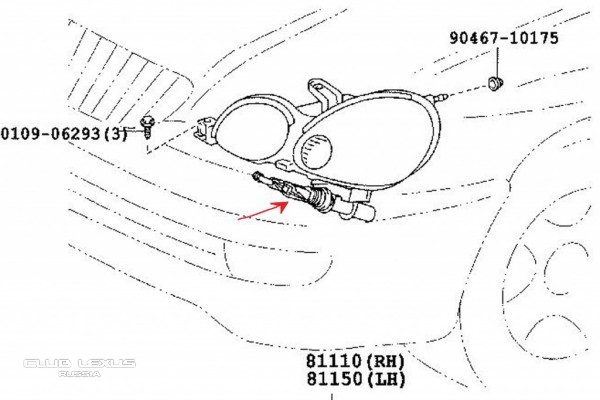 Lexus gs300 не работает омыватель фар